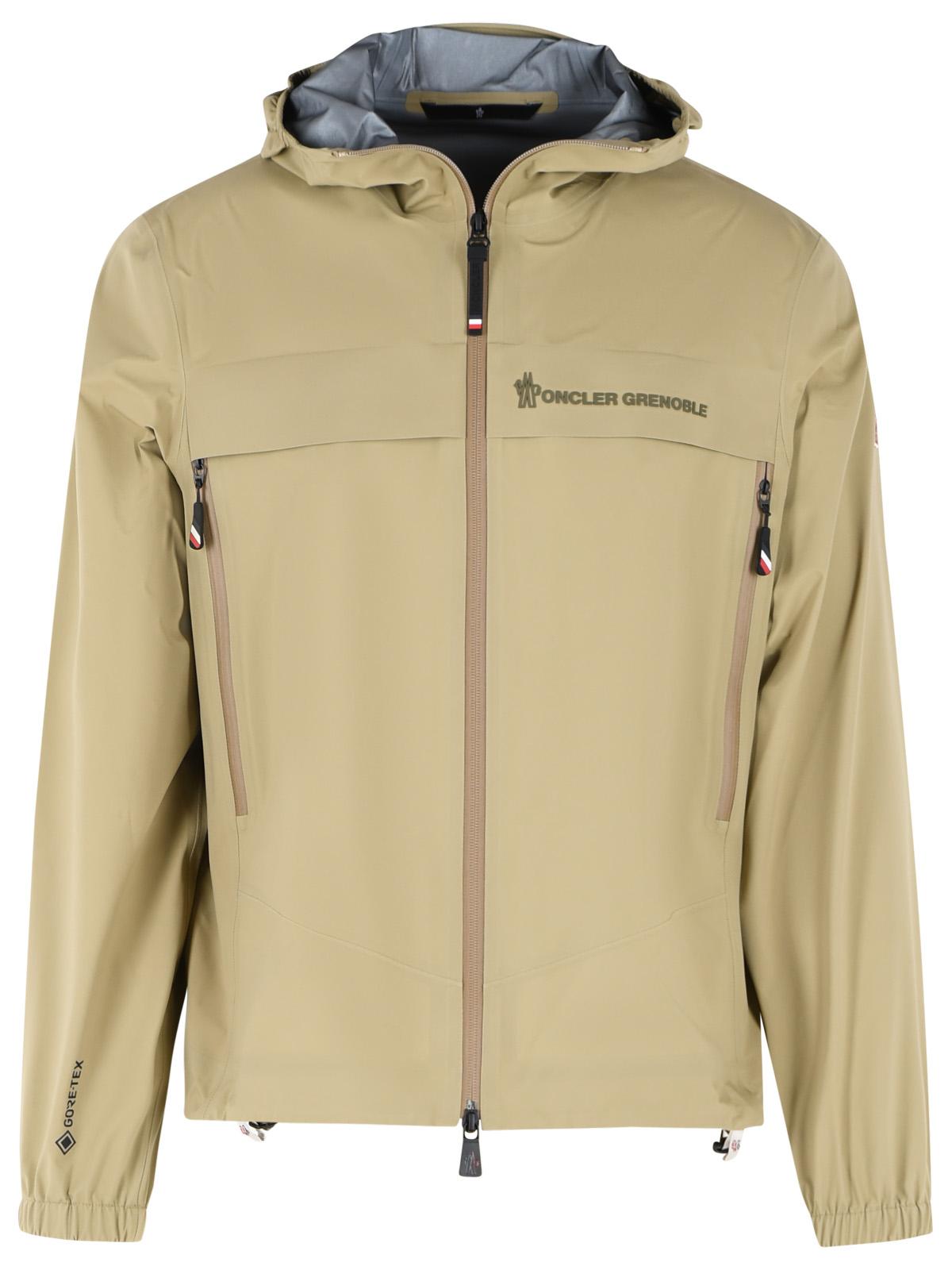 Moncler Grenoble 'Shipton' 'Gore-Tex' Foldable Shell Jacket With Khaki Hood Men MONCLER GRENOBLE