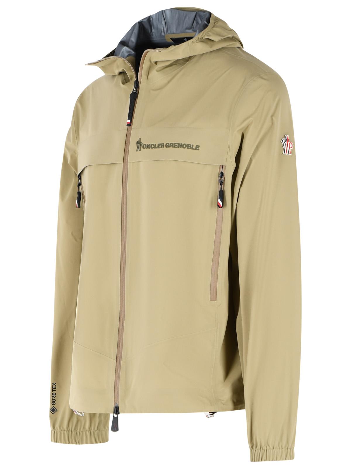 Moncler Grenoble 'Shipton' 'Gore-Tex' Foldable Shell Jacket With Khaki Hood Men MONCLER GRENOBLE