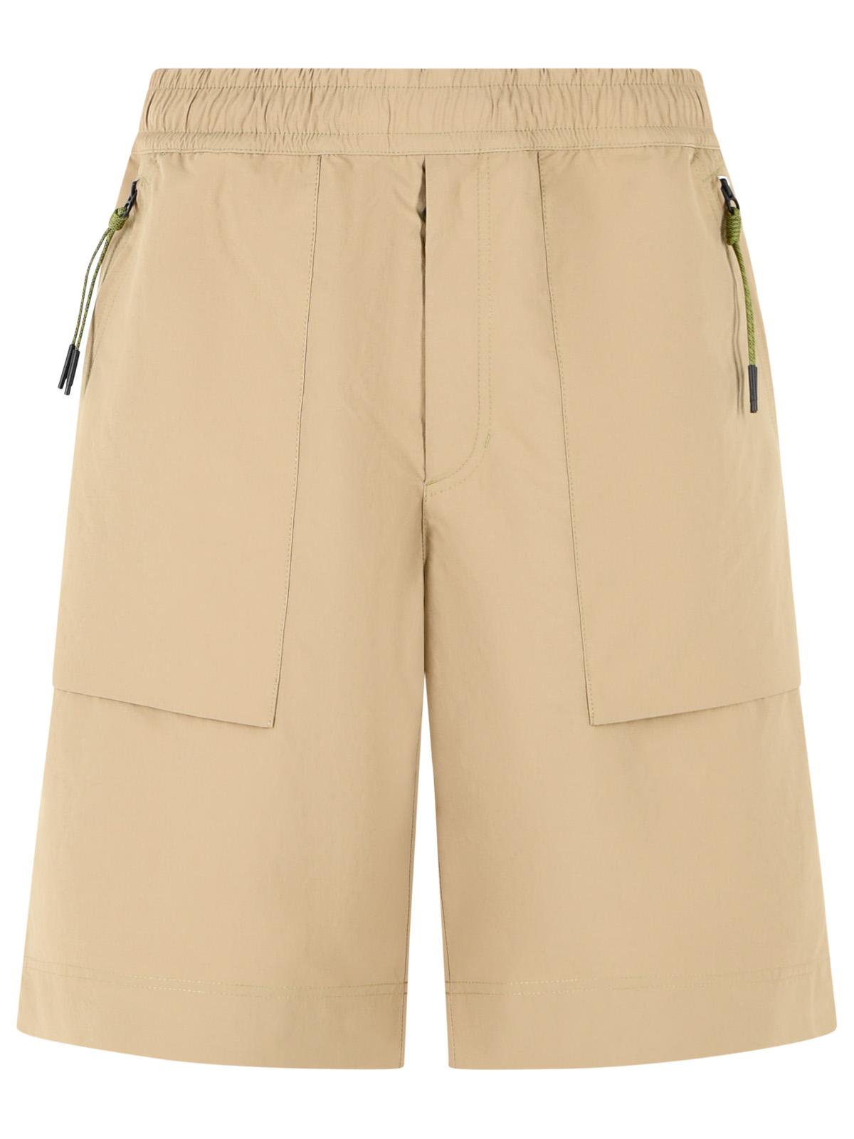 Moncler Grenoble Beige Technical Froissé Shorts Men MONCLER GRENOBLE