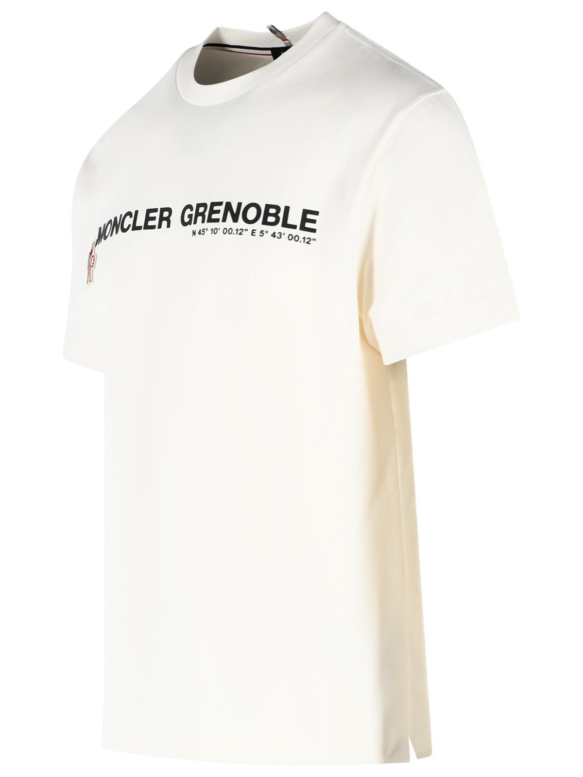Moncler Grenoble Ivory White Stretch Cotton T-Shirt Men MONCLER GRENOBLE