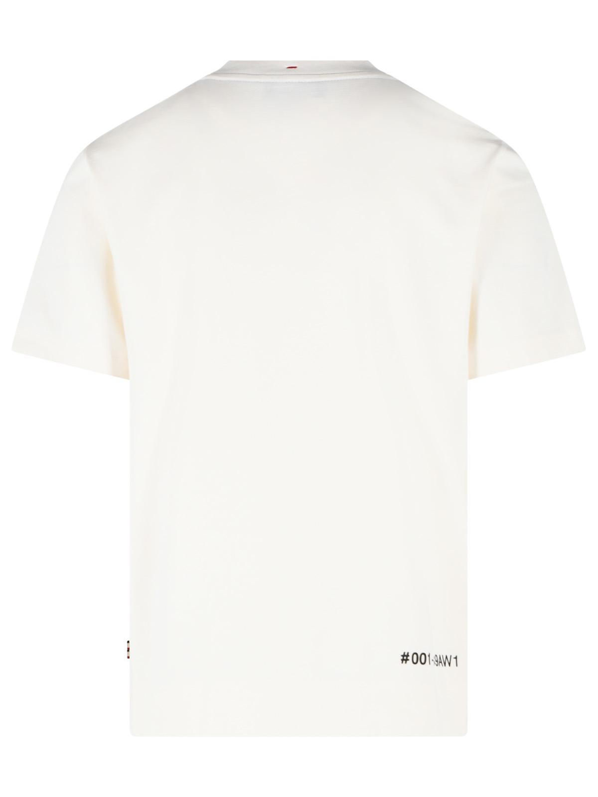 Moncler Grenoble Ivory White Stretch Cotton T-Shirt Men MONCLER GRENOBLE