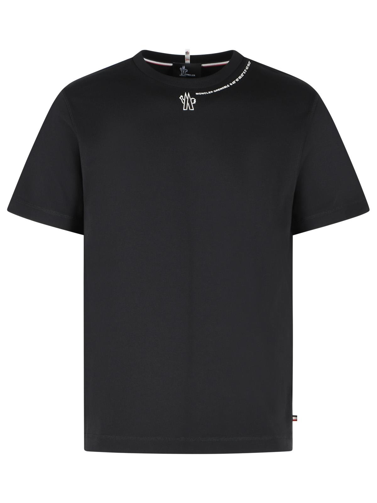 Moncler Grenoble Black Cotton T-Shirt Men MONCLER GRENOBLE