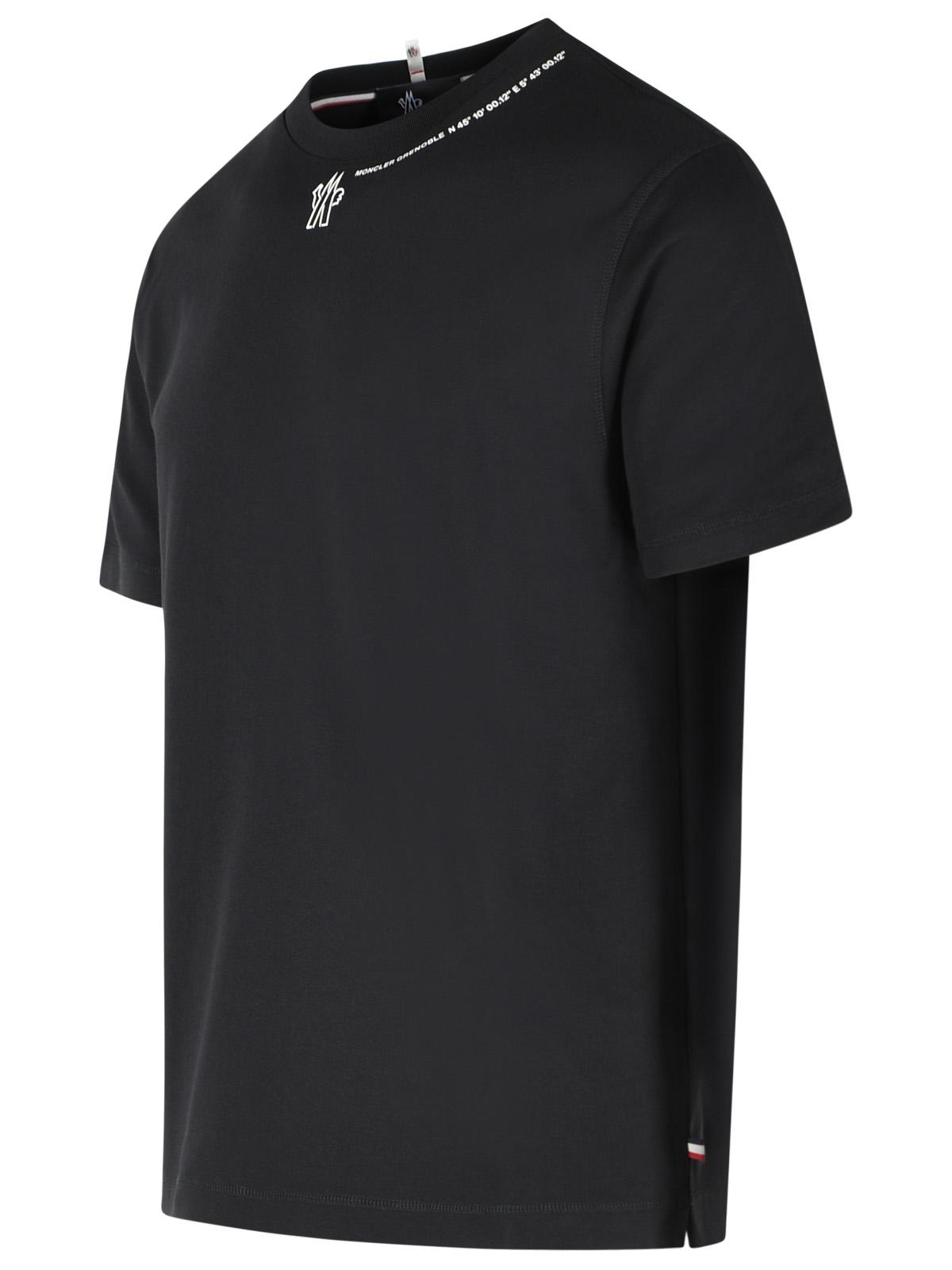 Moncler Grenoble Black Cotton T-Shirt Men MONCLER GRENOBLE