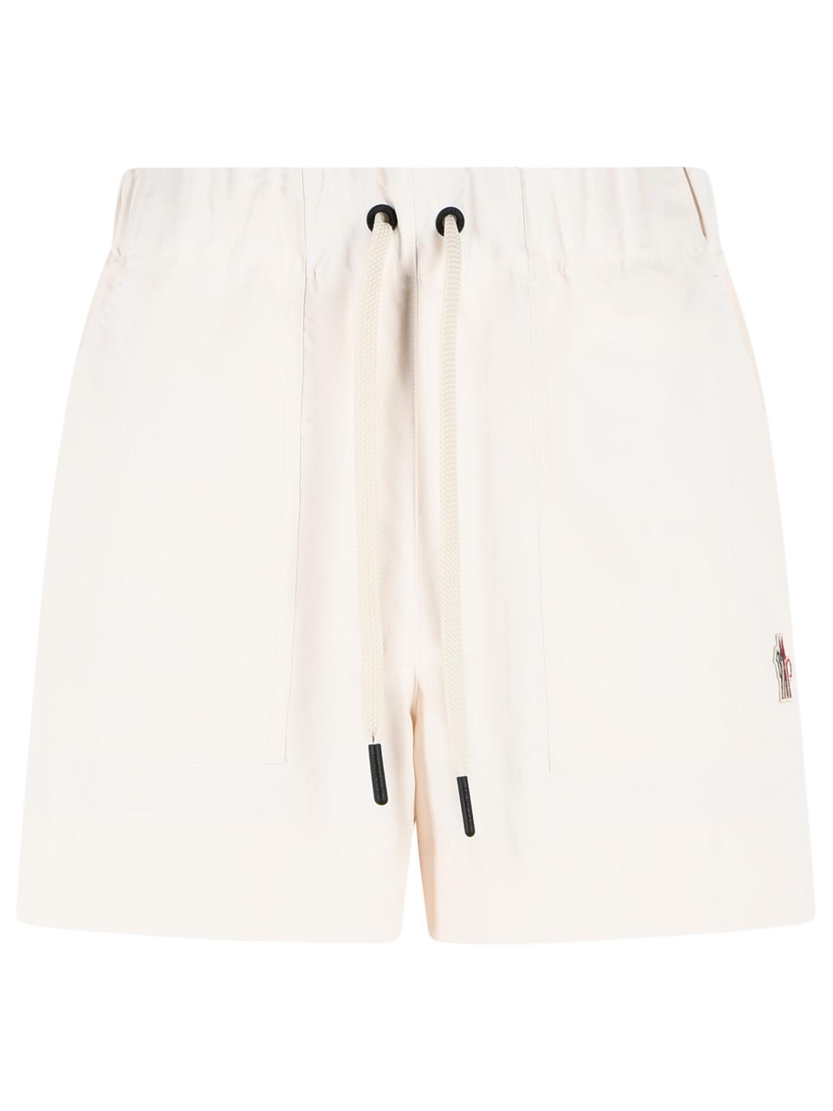 Moncler Grenoble Technical 'Froissé' Shorts Ivory White Women MONCLER GRENOBLE
