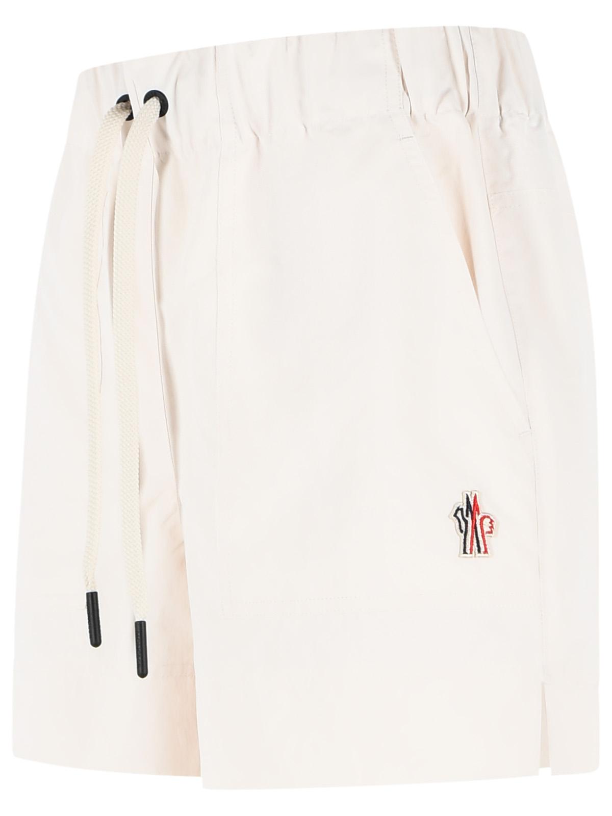 Moncler Grenoble Technical 'Froissé' Shorts Ivory White Women MONCLER GRENOBLE