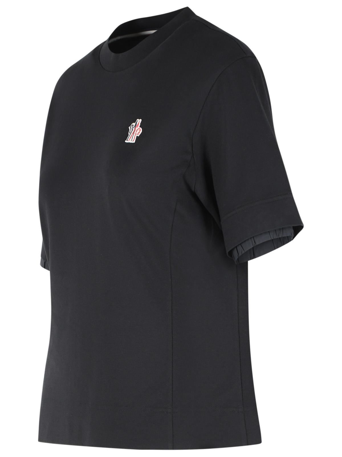 Moncler Grenoble Black Cotton T-Shirt Women MONCLER GRENOBLE