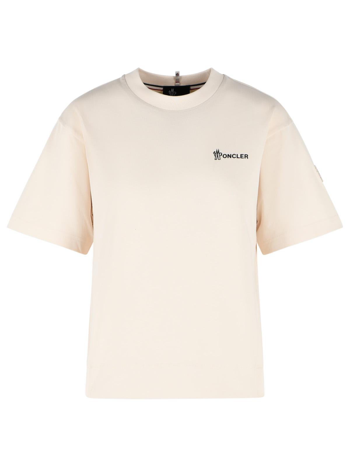 Moncler Grenoble Ivory White Cotton T-Shirt Women MONCLER GRENOBLE