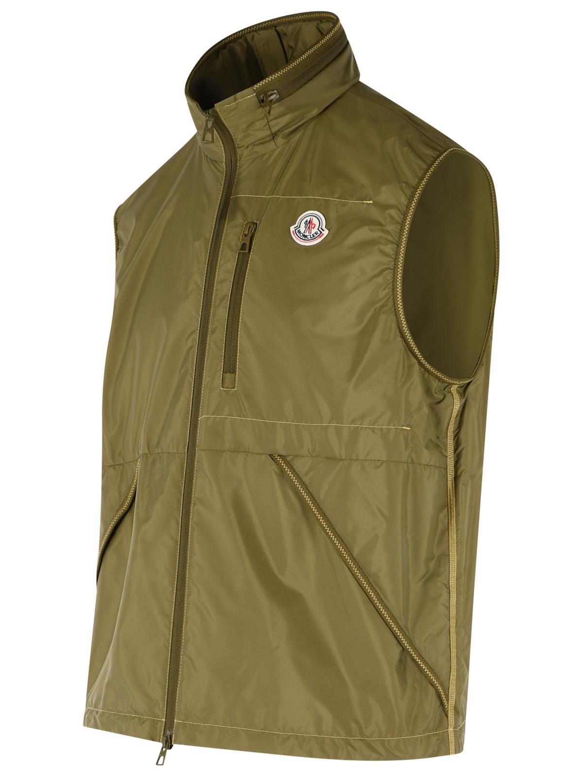 Moncler 'Ansiei' Green Polyamide Vest Men MONCLER