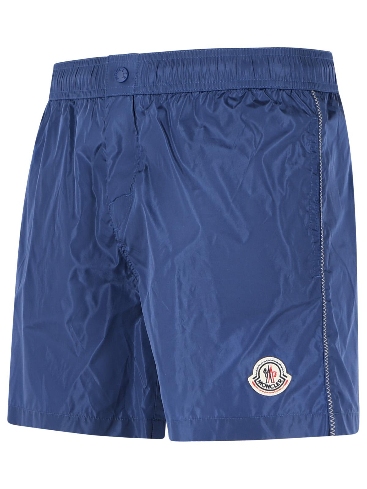 Moncler Blue Polyamide Swimsuit Men MONCLER