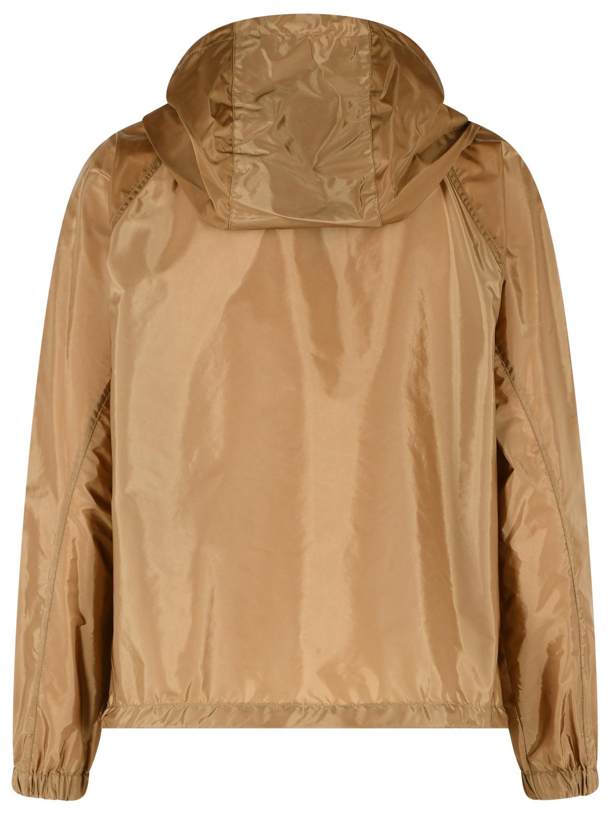 Moncler 'Coquelicot' Camel Beige Polyamide Hooded Jacket Women MONCLER