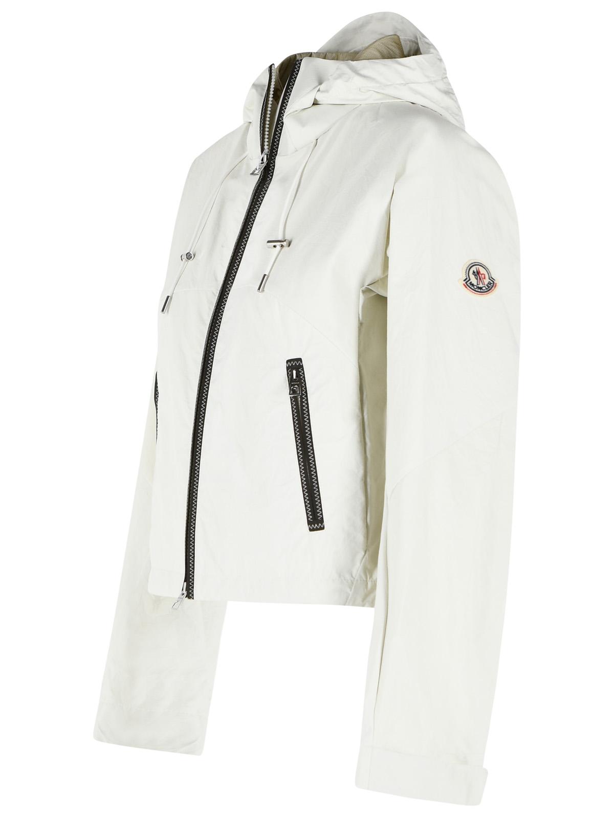 Moncler 'Lasanca' Hooded Jacket In Ivory White Polyamide Women MONCLER