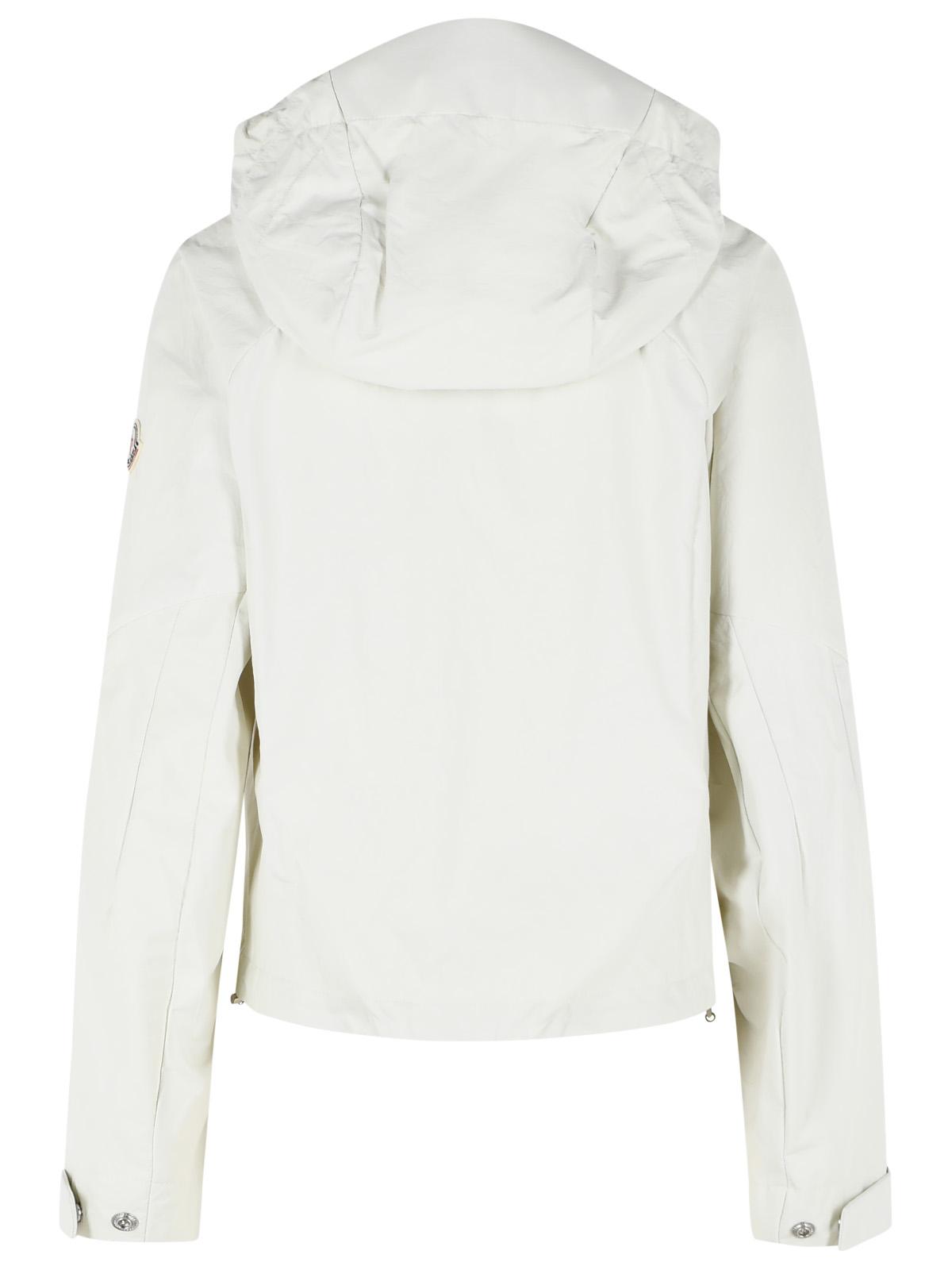 Moncler 'Lasanca' Hooded Jacket In Ivory White Polyamide Women MONCLER