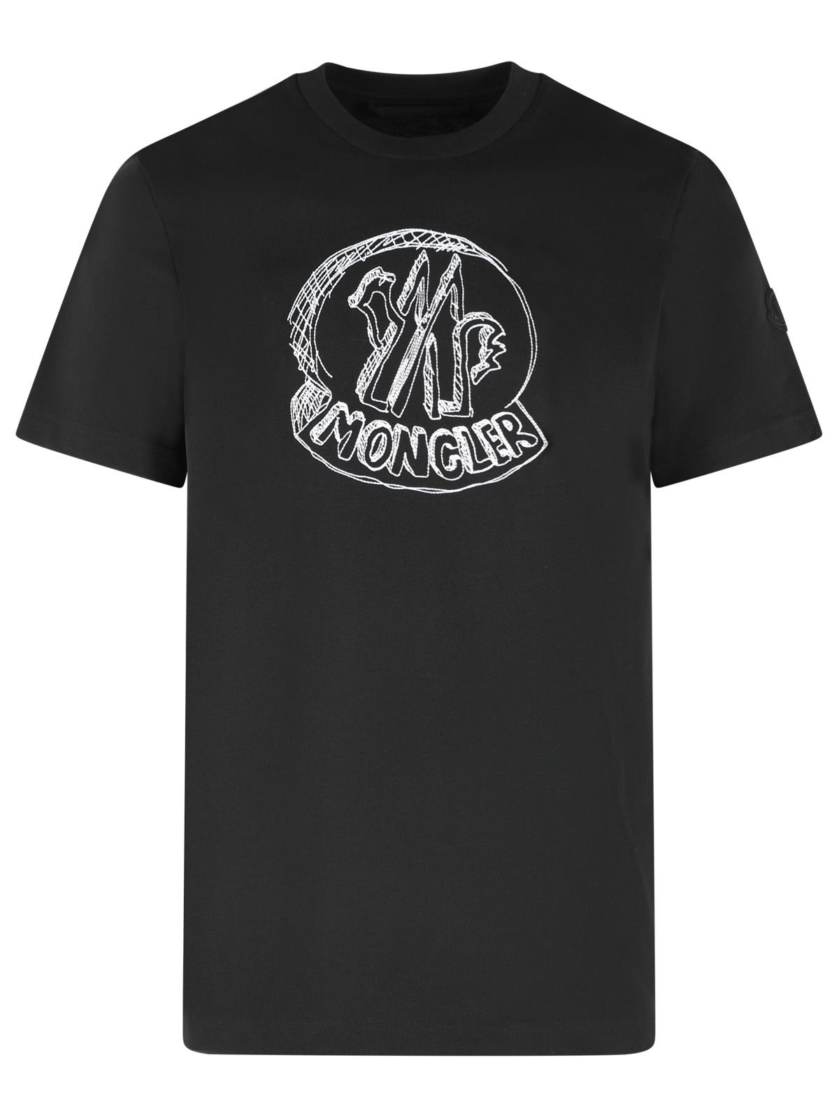 Moncler Black Cotton T-Shirt Men MONCLER