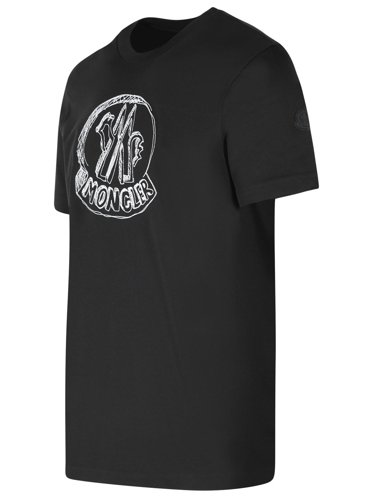Moncler Black Cotton T-Shirt Men MONCLER