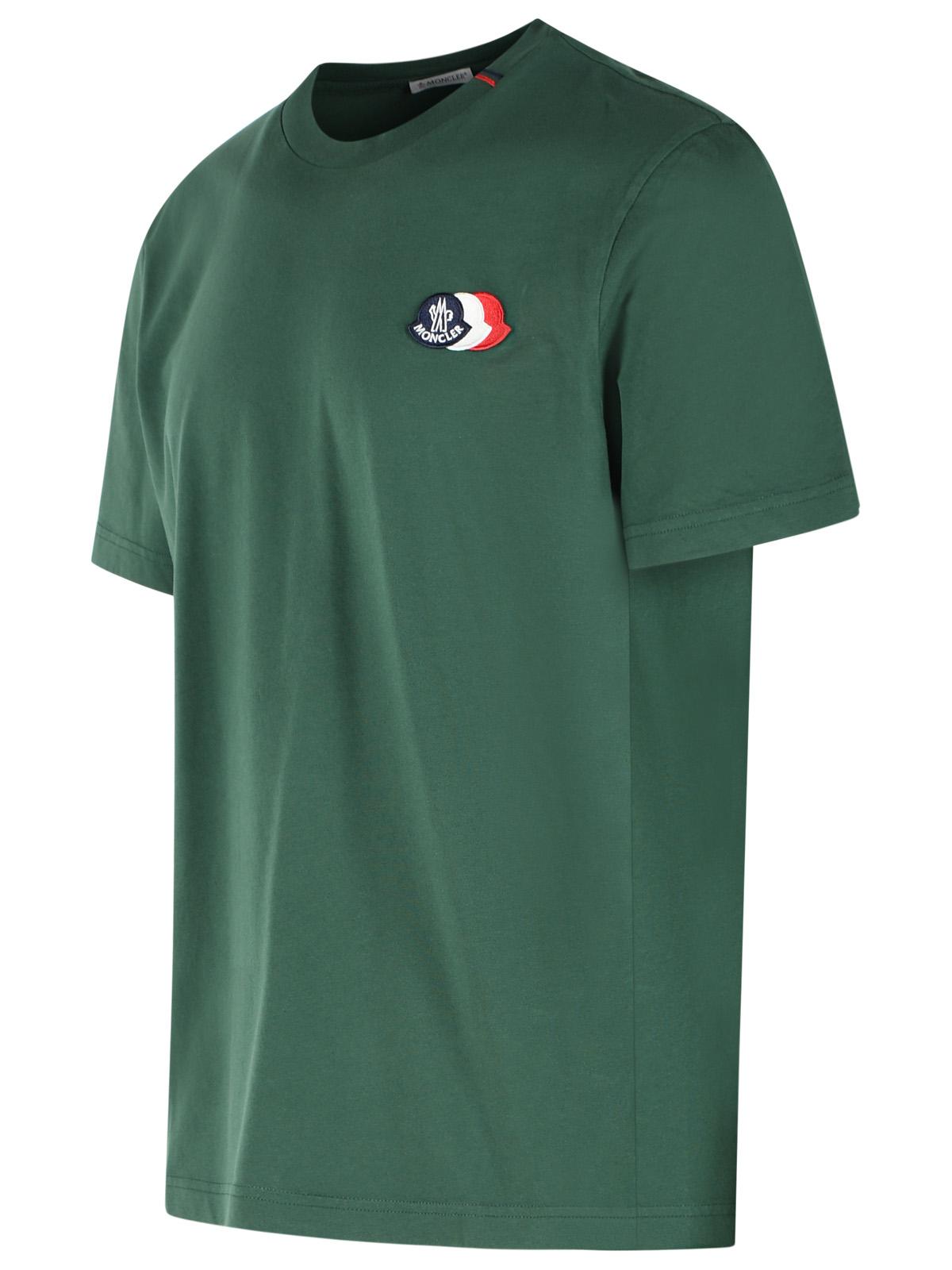 Moncler Green Cotton T-Shirt Men MONCLER