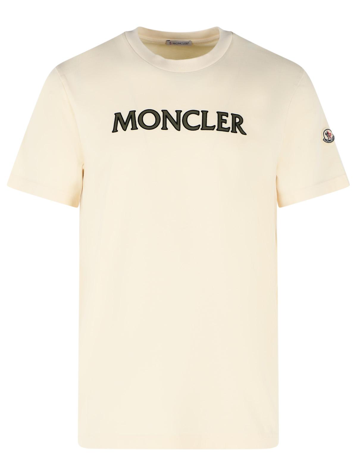 Moncler Ivory Cotton T-Shirt Men MONCLER