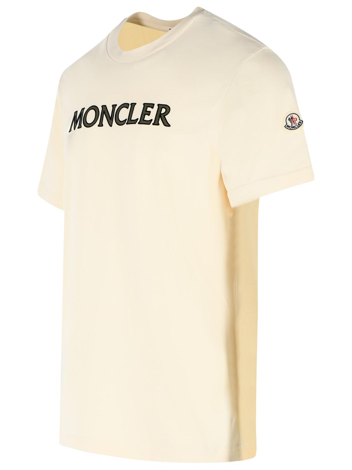 Moncler Ivory Cotton T-Shirt Men MONCLER