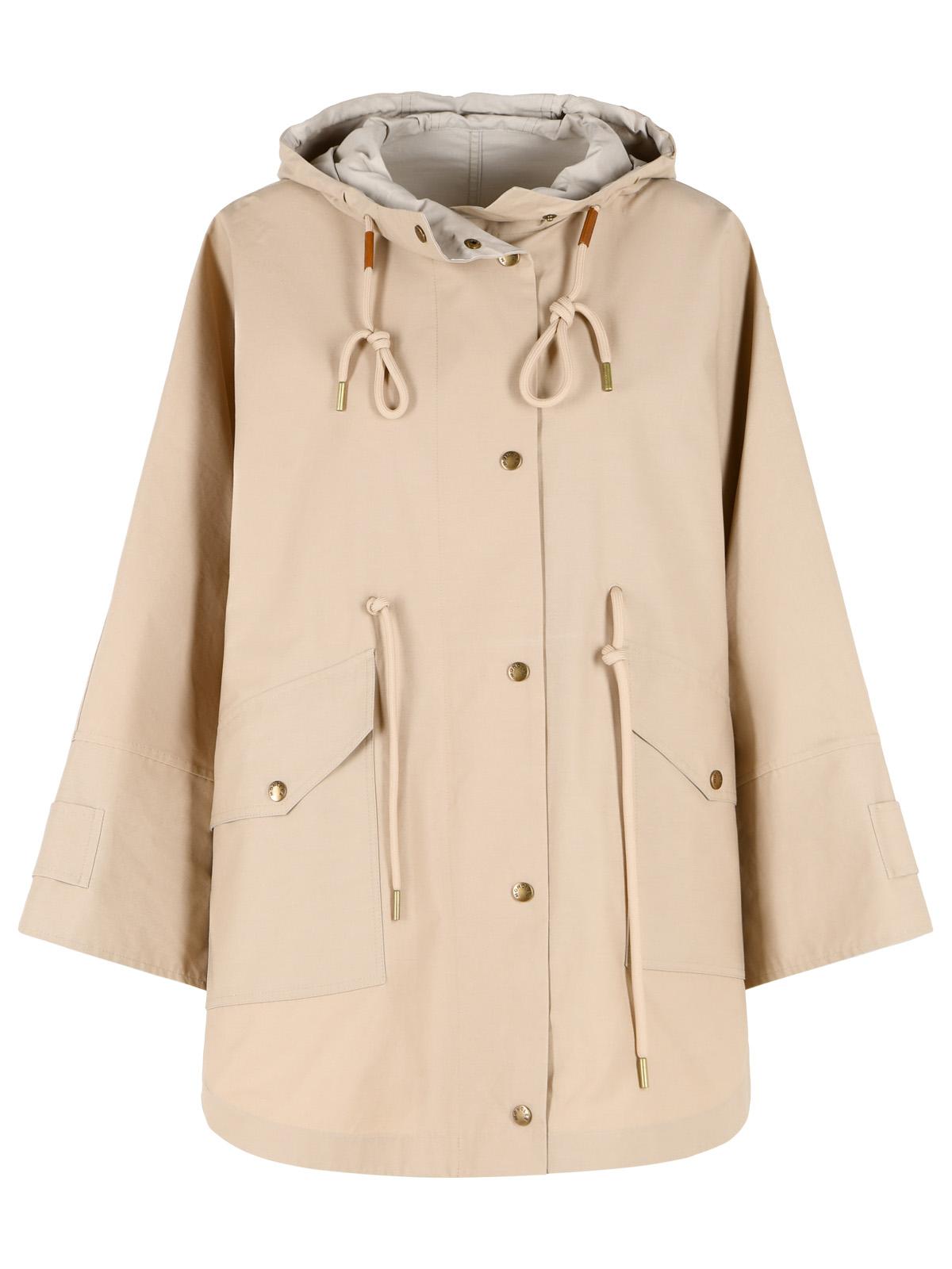 Moncler 'Bruerra' Cape In Beige Cotton Blend Women MONCLER
