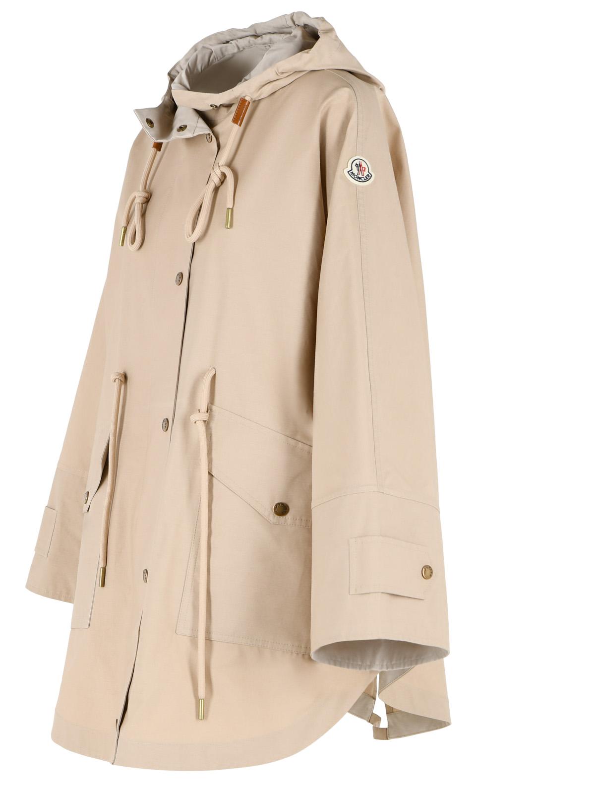 Moncler 'Bruerra' Cape In Beige Cotton Blend Women MONCLER