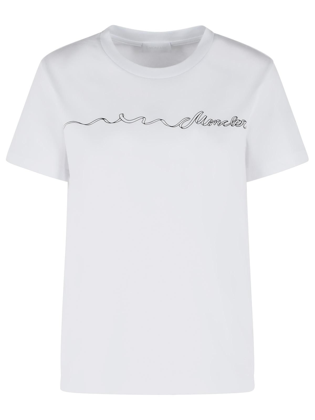 Moncler White Cotton T-Shirt Women MONCLER