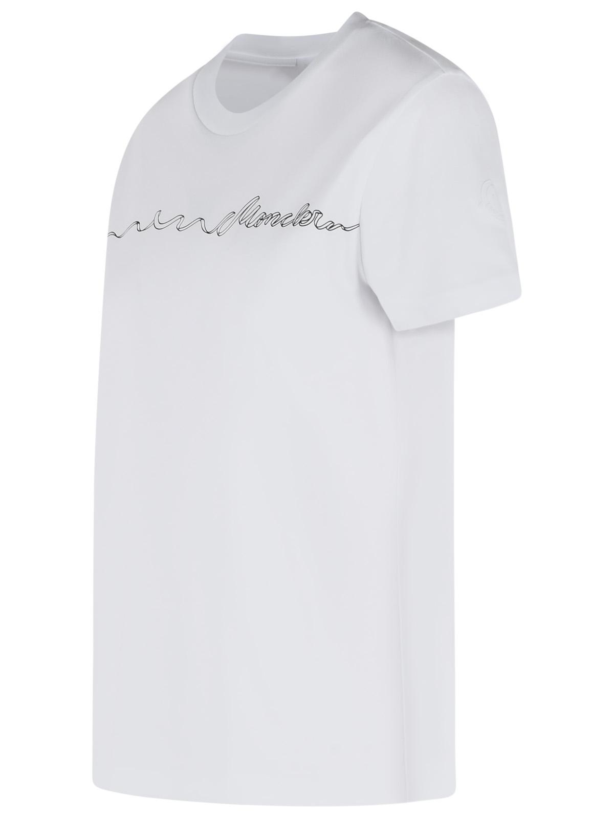 Moncler White Cotton T-Shirt Women MONCLER