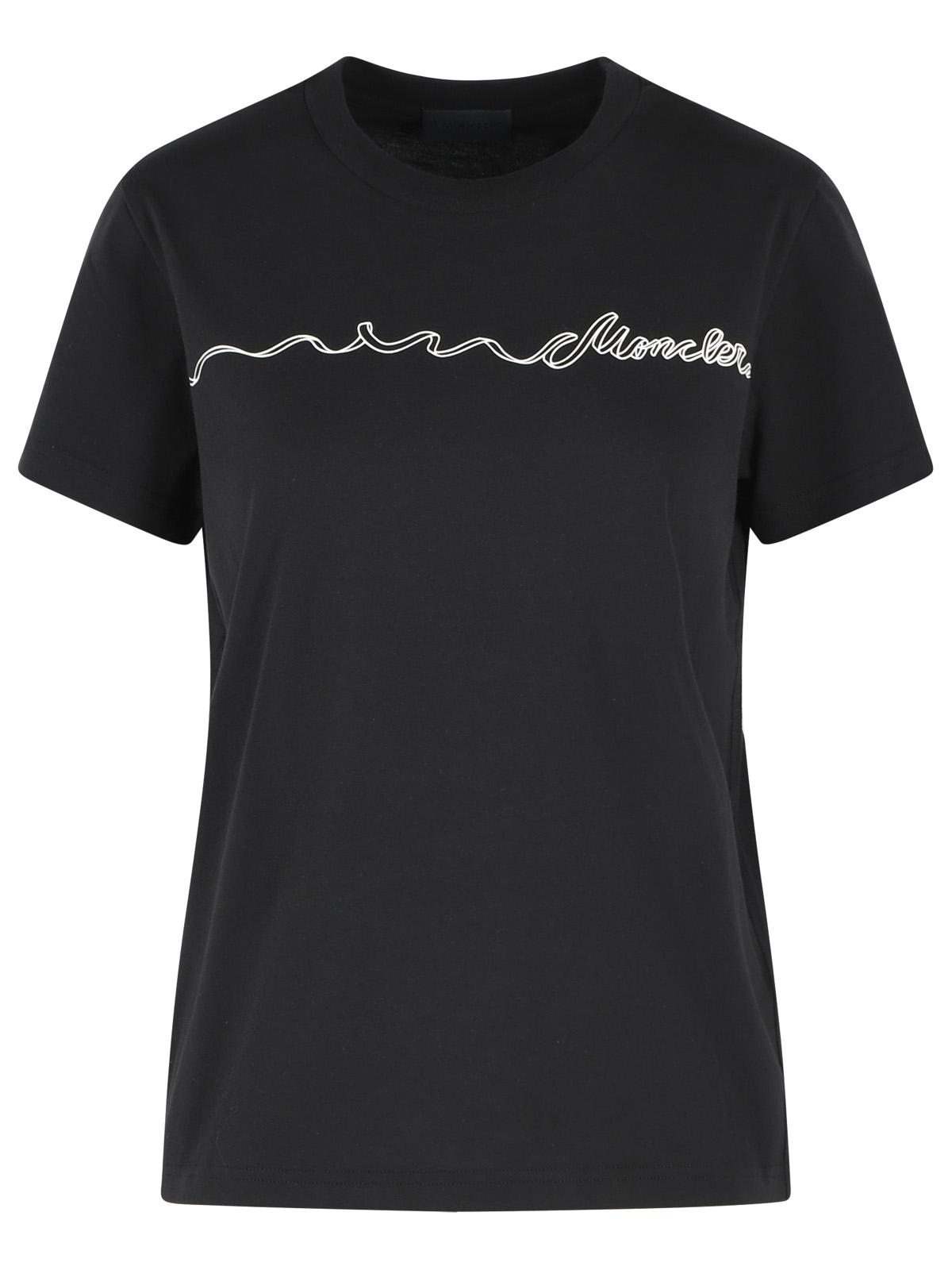 Moncler Black Cotton T-Shirt Women MONCLER