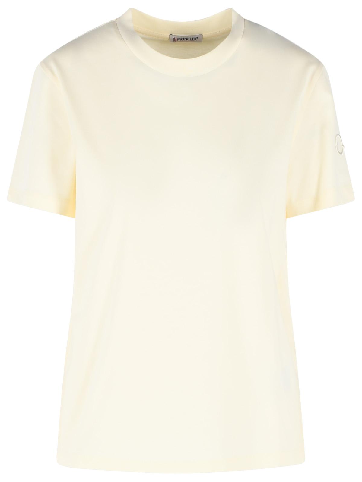 Moncler Cream Cotton T-Shirt Women MONCLER