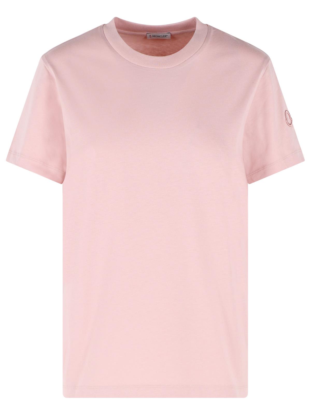 Moncler Pink Cotton T-Shirt Women MONCLER