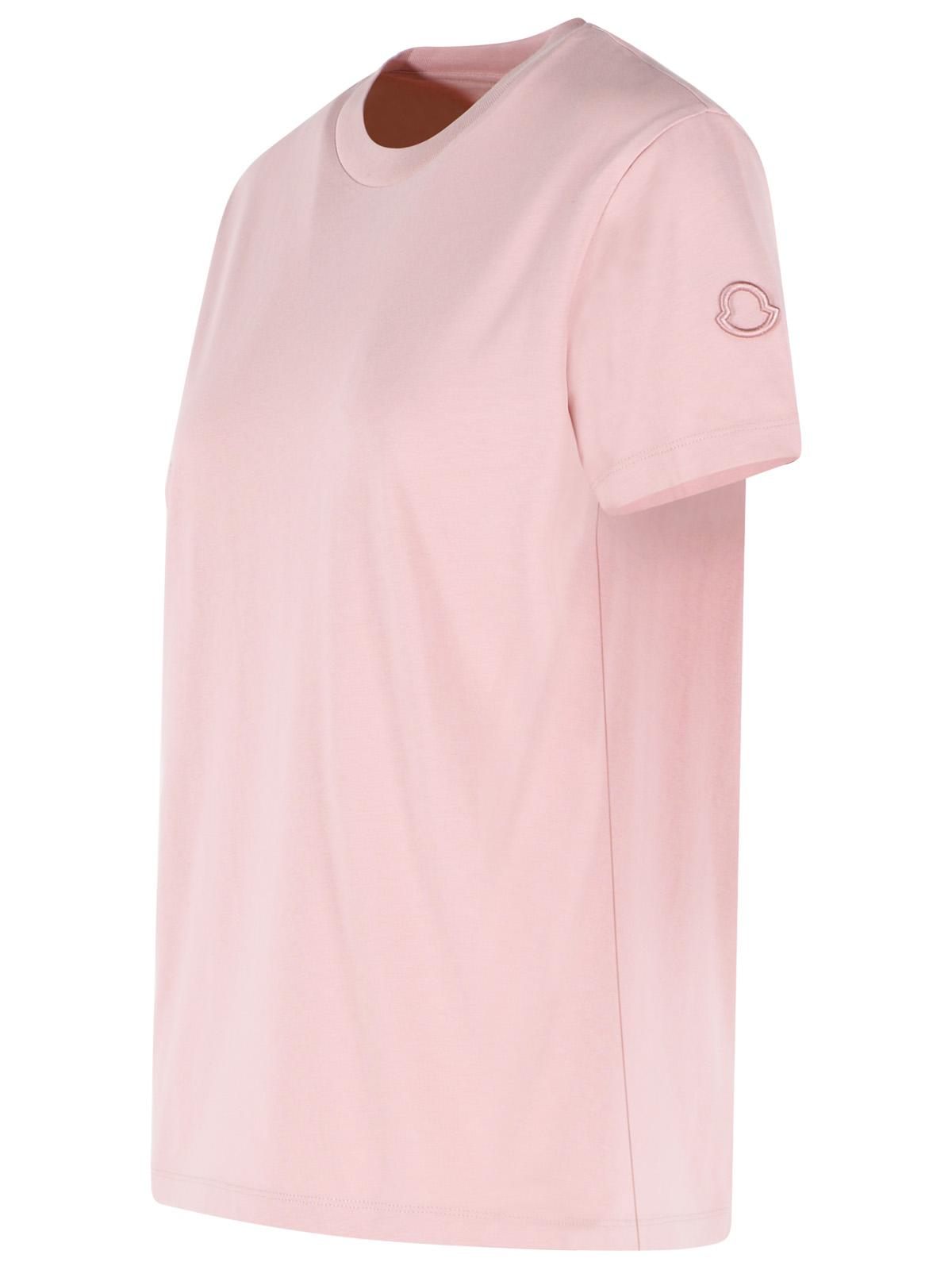Moncler Pink Cotton T-Shirt Women MONCLER