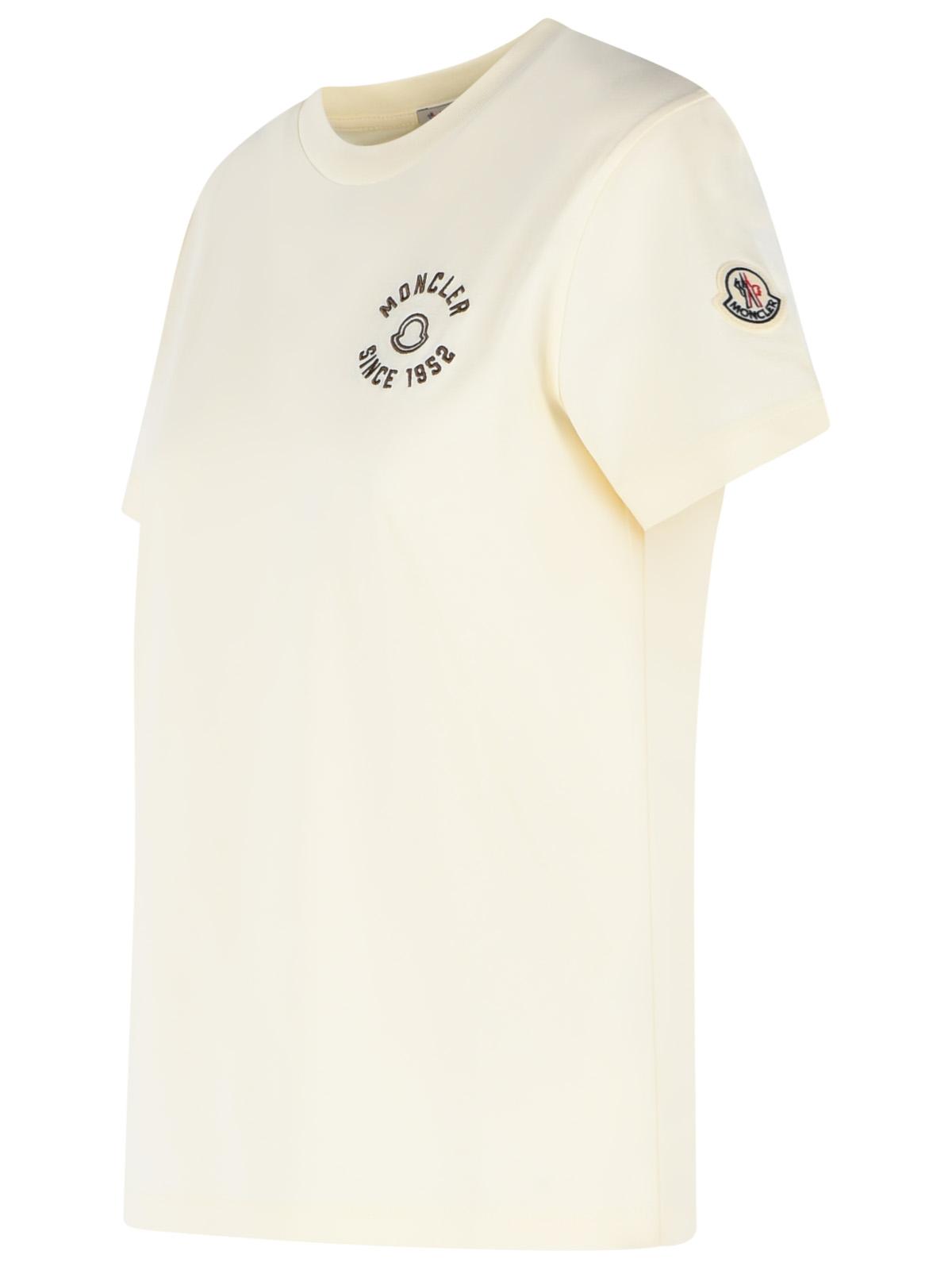 Moncler Cream Cotton T-Shirt Women MONCLER