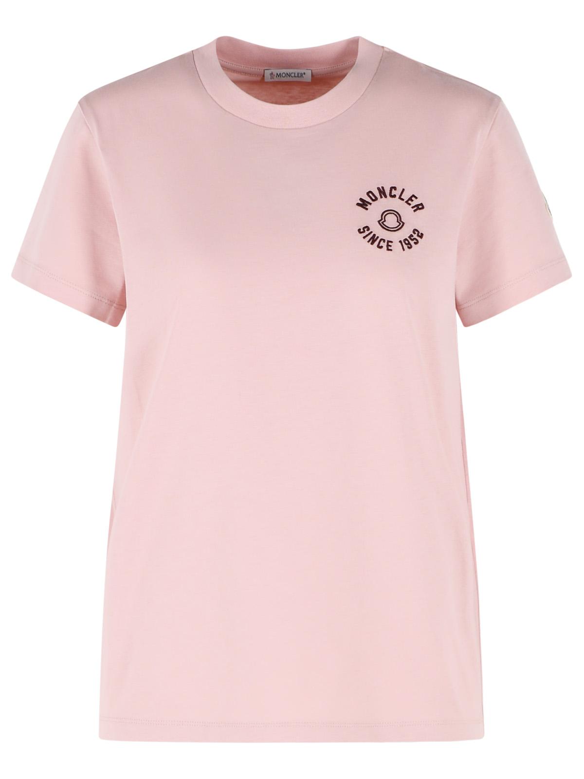 Moncler Pink Cotton T-Shirt Women MONCLER
