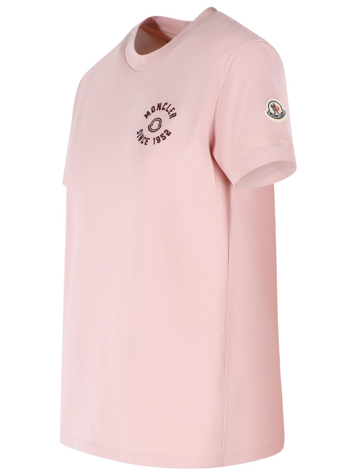 Moncler Pink Cotton T-Shirt Women MONCLER