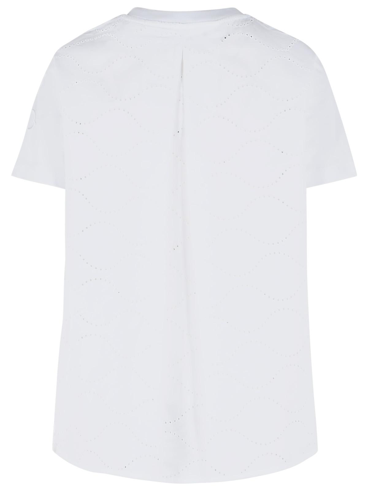Moncler White Cotton T-Shirt Women MONCLER