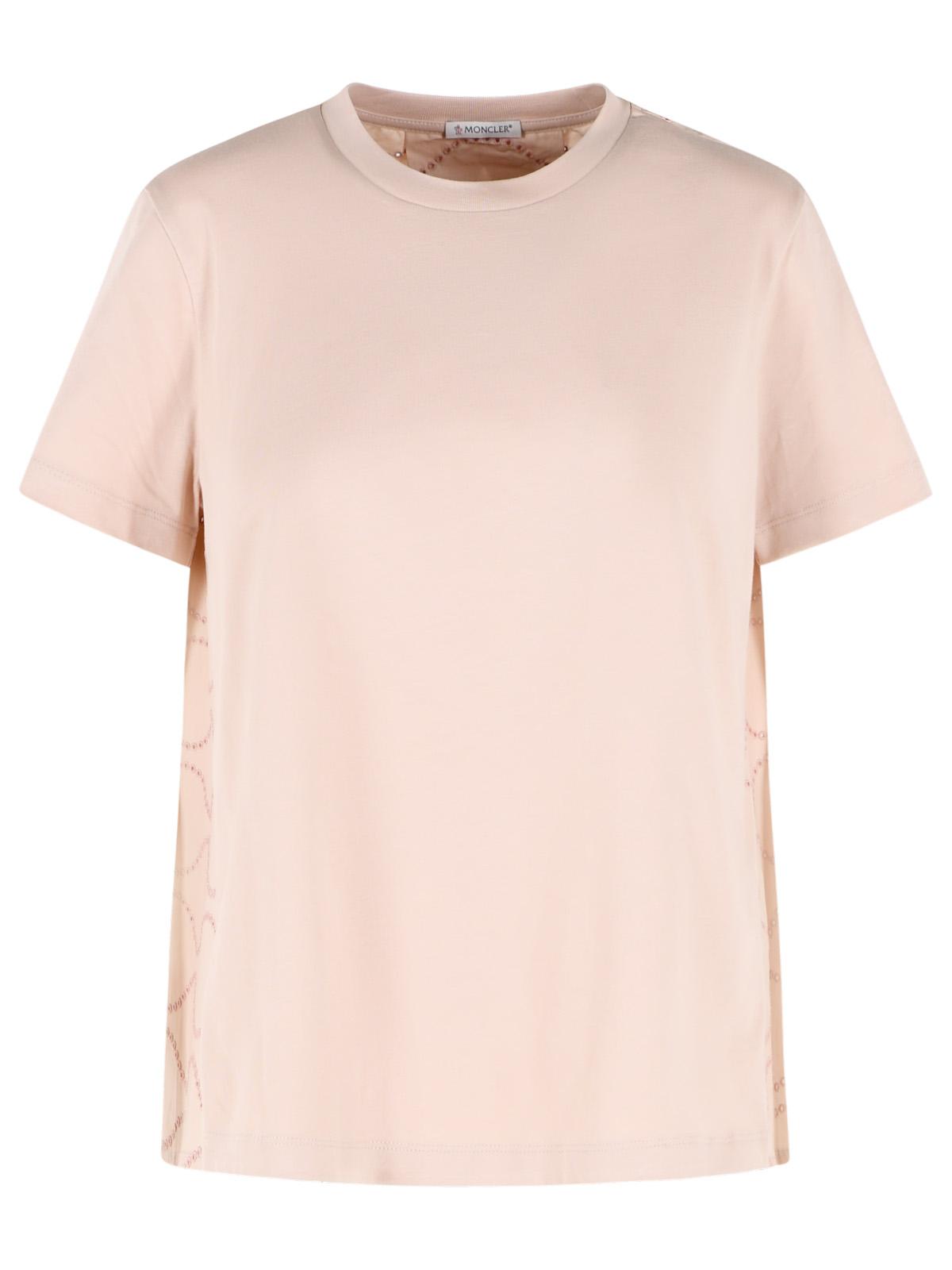 Moncler Pink Cotton T-Shirt Women MONCLER