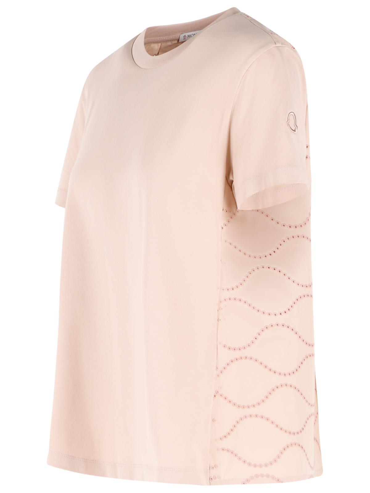 Moncler Pink Cotton T-Shirt Women MONCLER