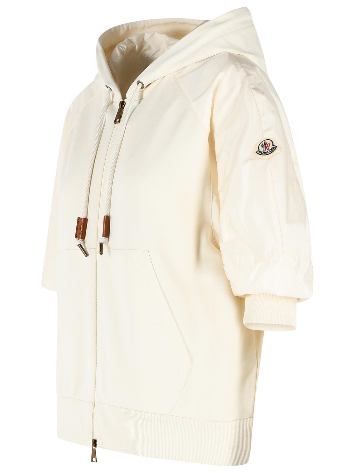 Moncler Ivory White Cotton Hoodie Women MONCLER