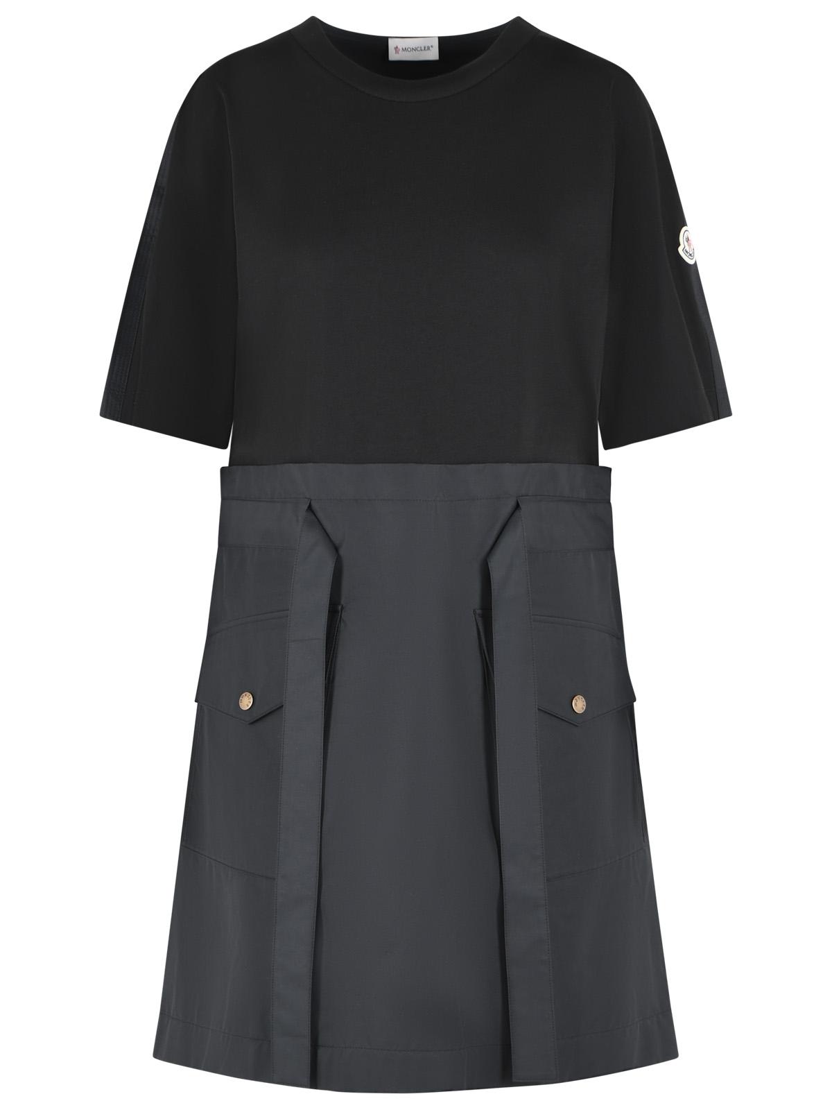 Moncler Black Cotton Dress Women MONCLER