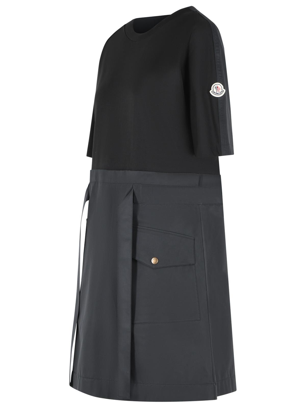 Moncler Black Cotton Dress Women MONCLER