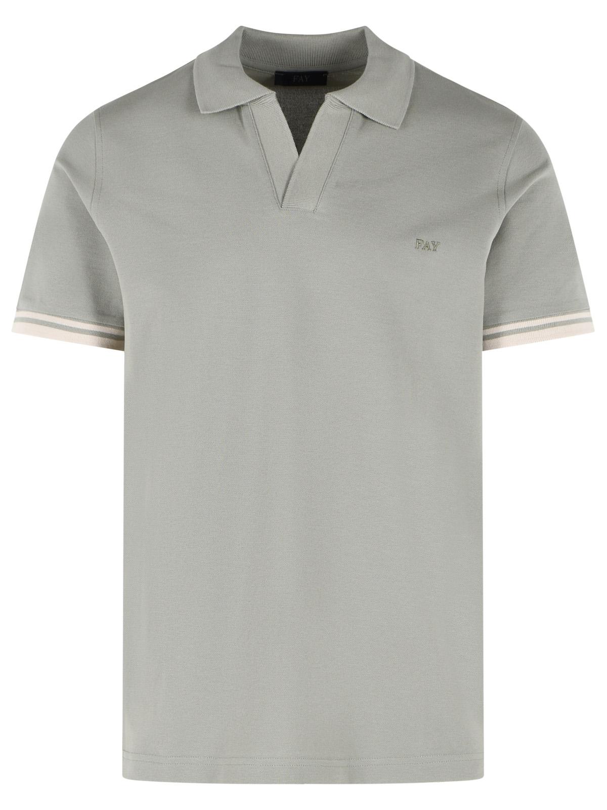 Fay Green Stretch Cotton Polo Shirt Men FAY