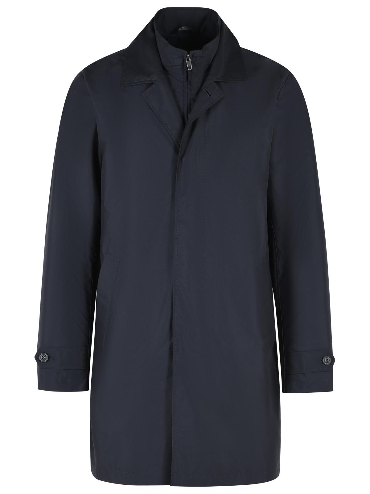 Fay 'Morning' Blue Technical Poplin Coat Men FAY