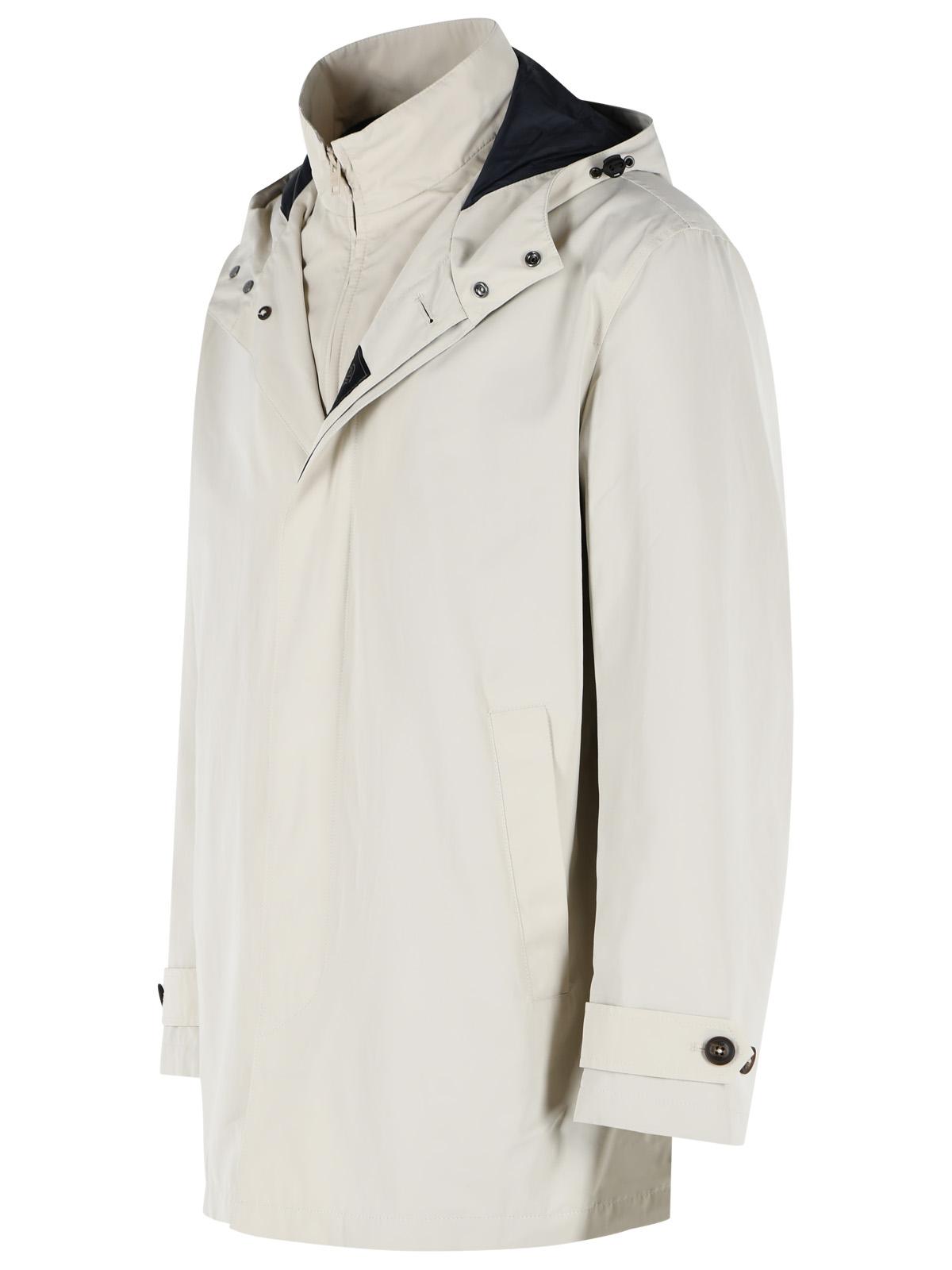 Fay 'Morning' Microfaille Parka In Beige Cotton Blend Men FAY