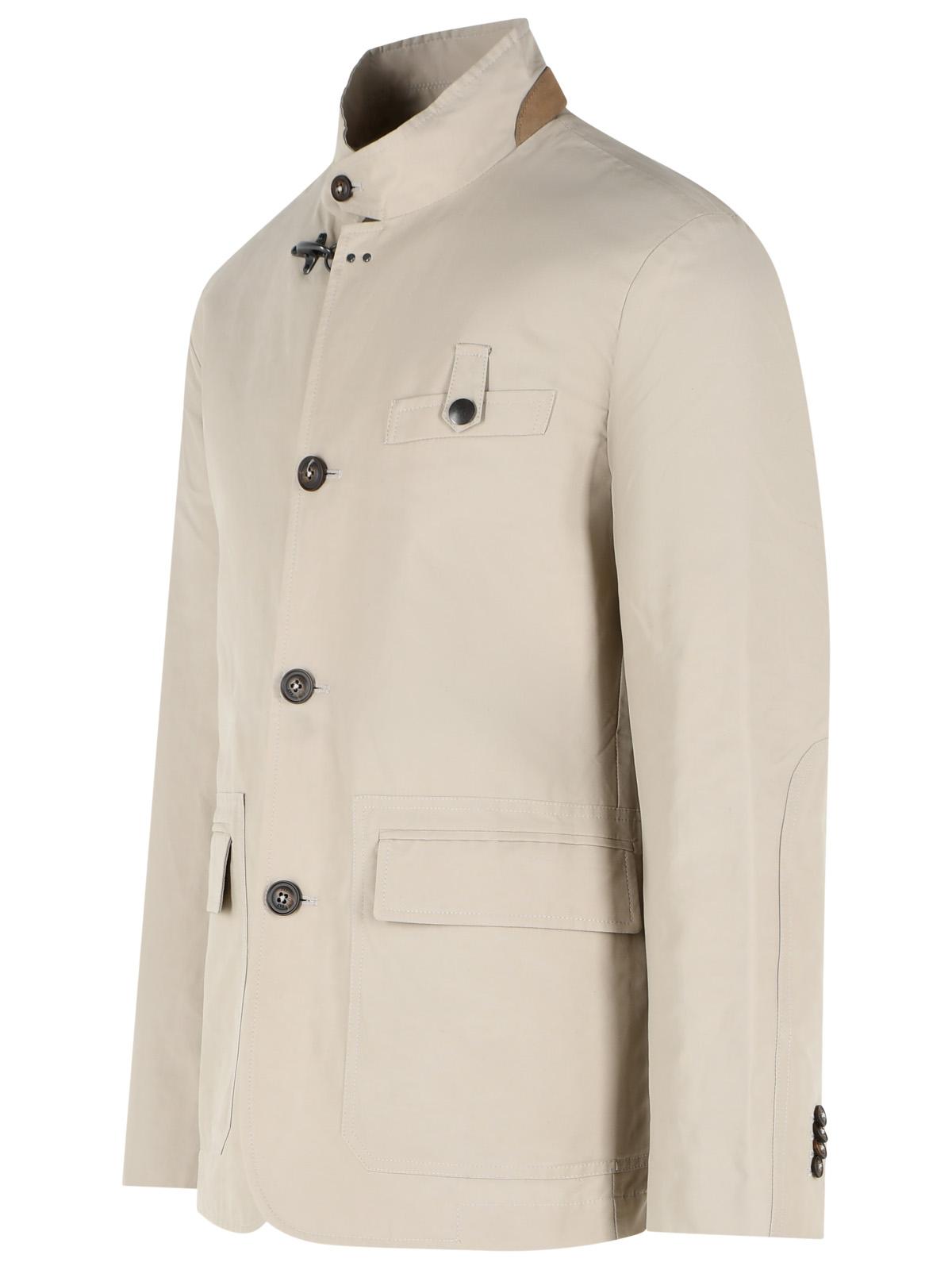 Fay 'Racing' Beige Cotton And Nylon Faille Jacket Men FAY
