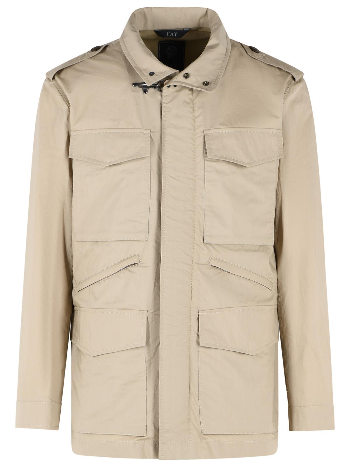 Fay 'Field' Beige Cotton Poplin Jacket Men FAY