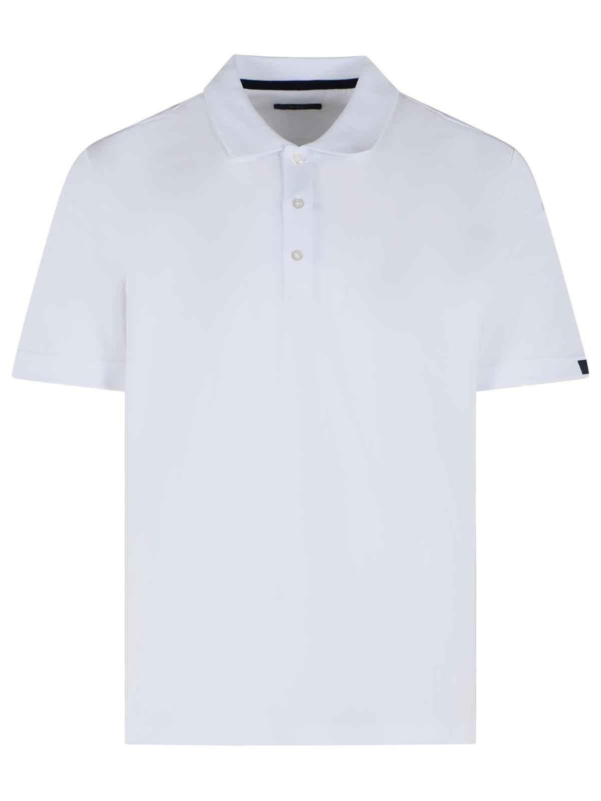 Fay White Cotton Polo Shirt Men FAY