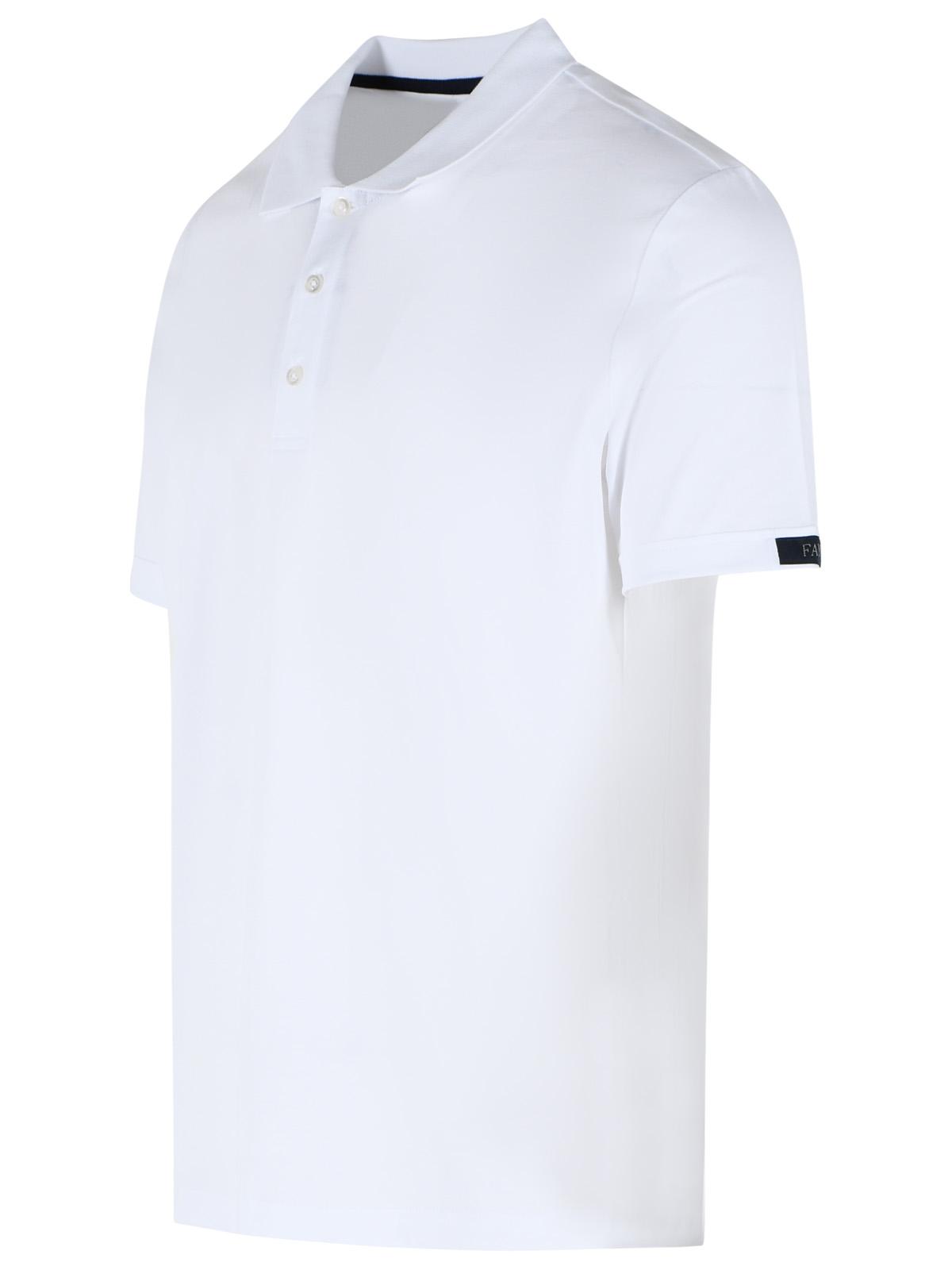Fay White Cotton Polo Shirt Men FAY