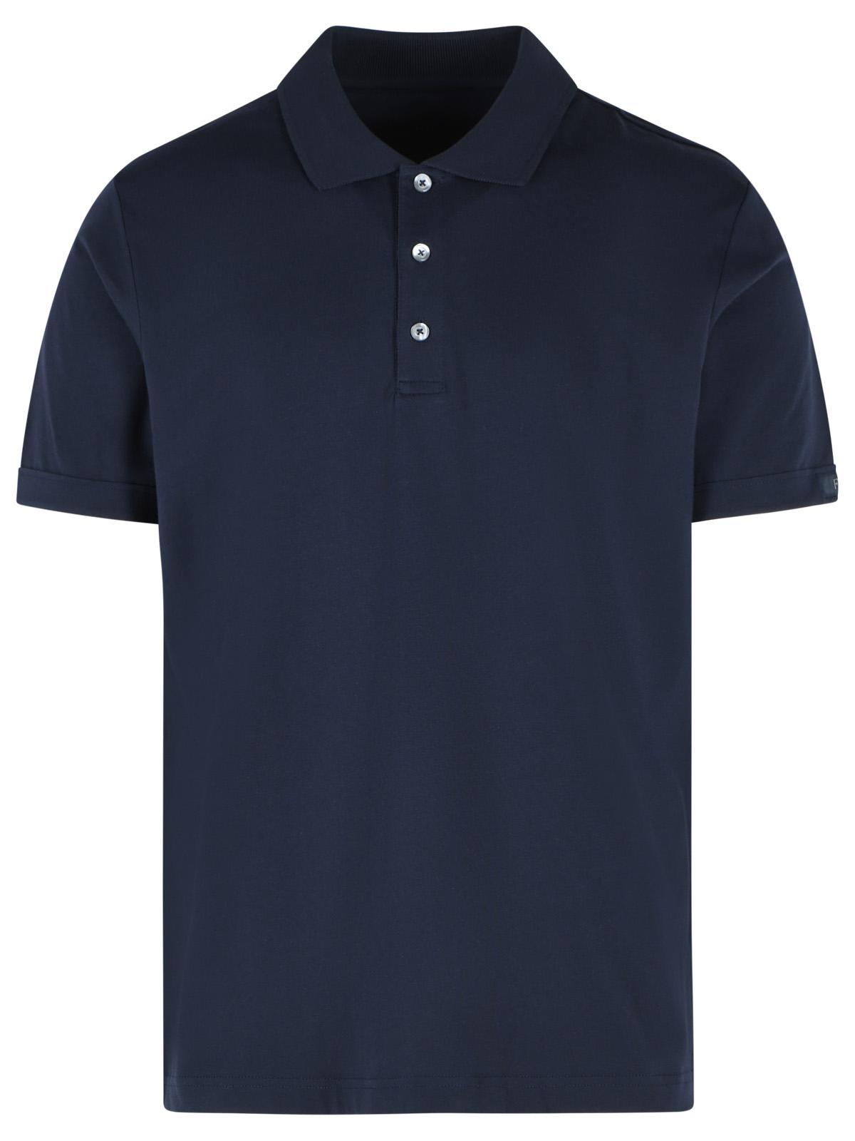 Fay Navy Cotton Polo Shirt Men FAY