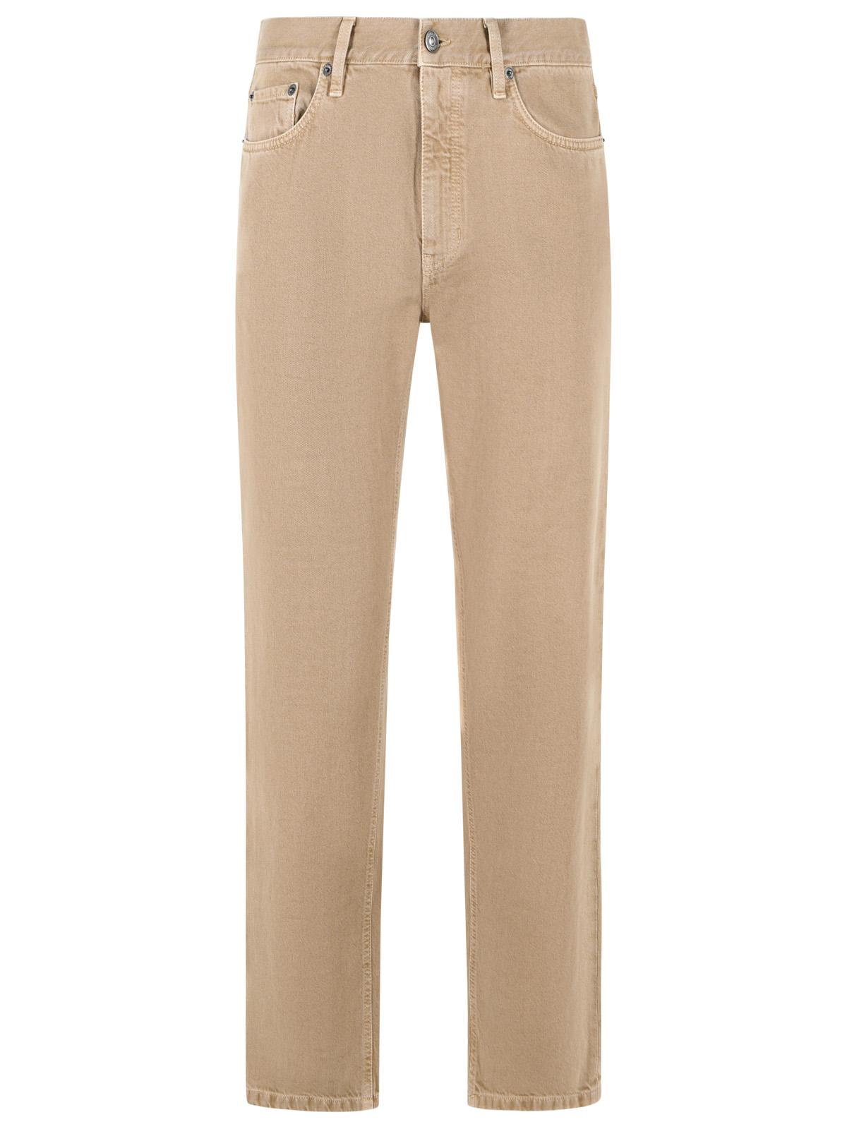 Zegna Beige Cotton Jeans Men ZEGNA