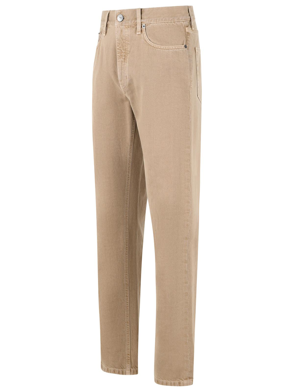 Zegna Beige Cotton Jeans Men ZEGNA