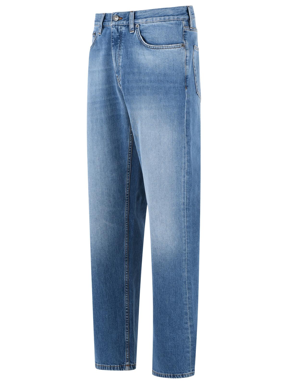 Zegna Light Blue Cotton Jeans Men ZEGNA