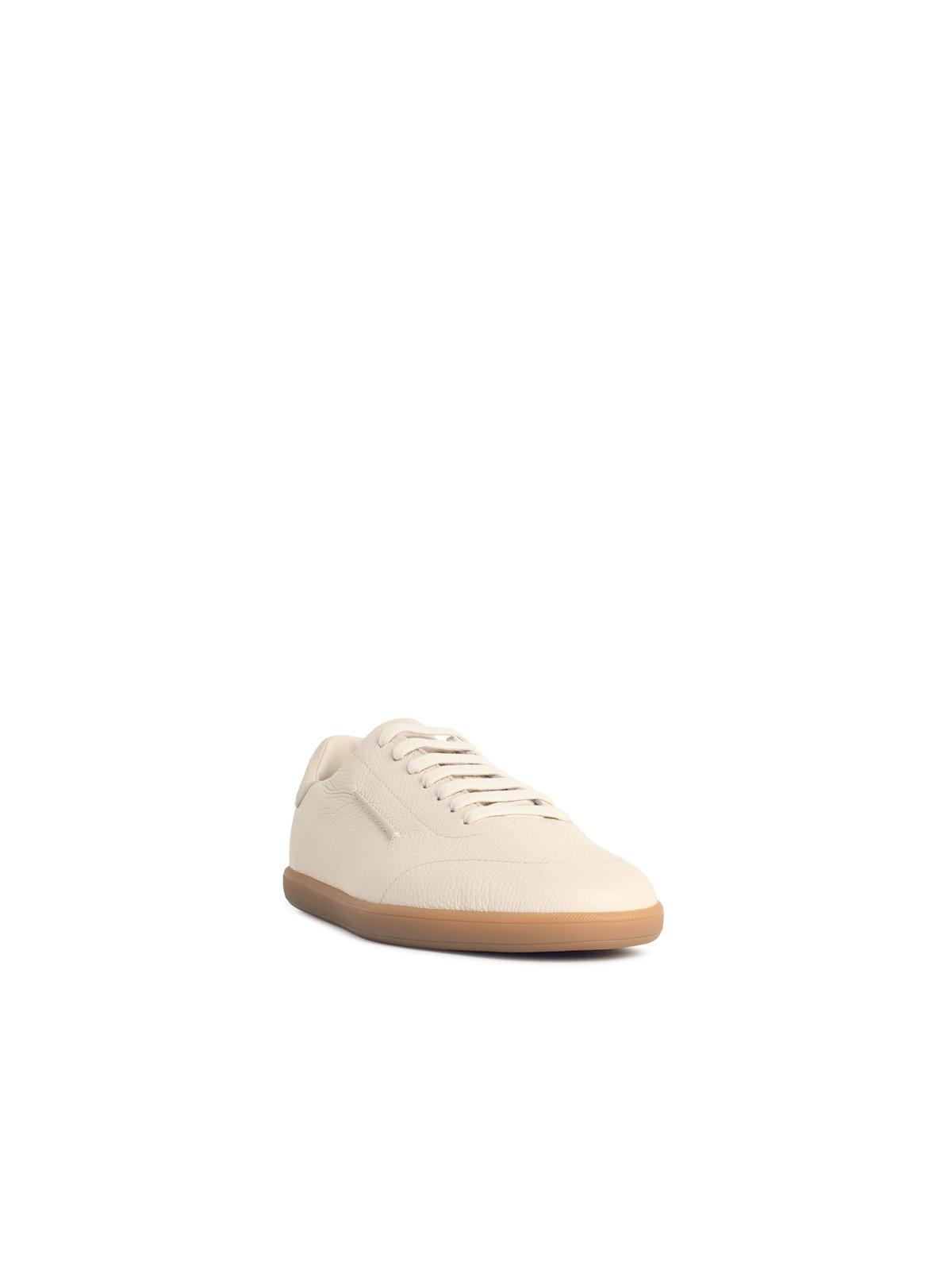 Zegna 'Low Top' Beige Leather Sneakers Men ZEGNA